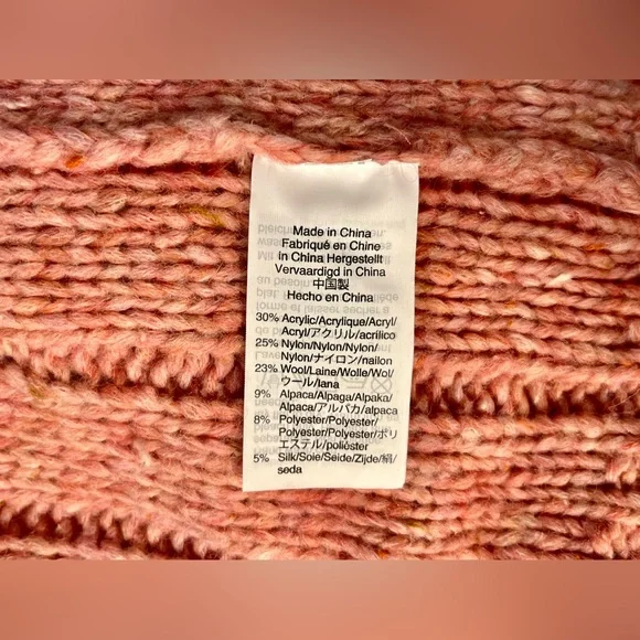 Madewell Pink Bubble Sleeve Cable Knit Cardigan XS - Picture 6 of 11